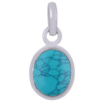 Gorgeous Gemstone Turquoise Oval Shape 925 Sterling Solid Silver Pendants - R100731-3