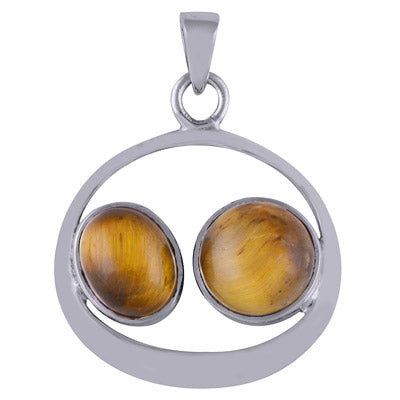 Tiger's Eye 925 Sterling Silver Pendant - R100777-14