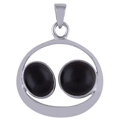 Black Onyx 925 Sterling Silver Pendant - R100777-22