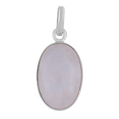 Gorgeous Plain Rainbow Moonstone Oval Shape 925 Sterling Solid Silver Pendant - R100858-185