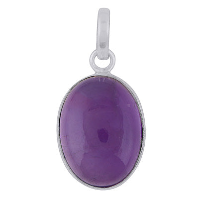 Gorgeous Plain Amethyst Oval Shape 925 Sterling Solid Silver Pendants - R100983-1