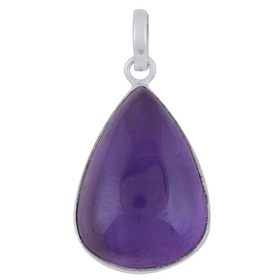 Gorgeous Plain Amethyst Pear Shape 925 Sterling Solid Silver Pendants - R100983-11