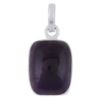 Gorgeous Plain Amethyst Rectangle Shape 925 Sterling Solid Silver Pendants - R100983-16