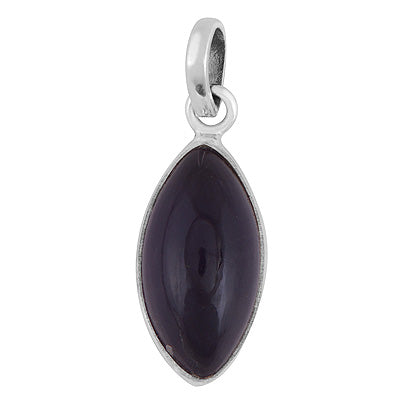 Gorgeous Plain Amethyst Marquise Shape 925 Sterling Solid Silver Pendant - R100983-18