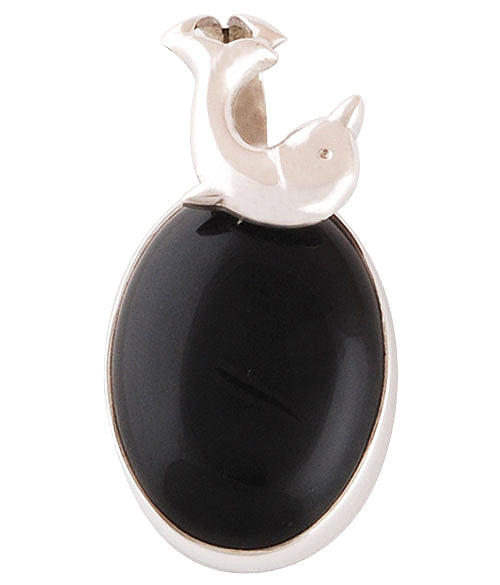 Black Onyx 925 Sterling Silver Pendant - R100987-51