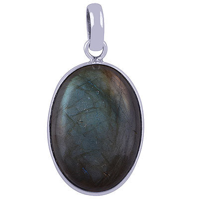 Stunning Gemstone Labradorite Oval Shape 925 Sterling Solid Silver Pendants - R101060-459