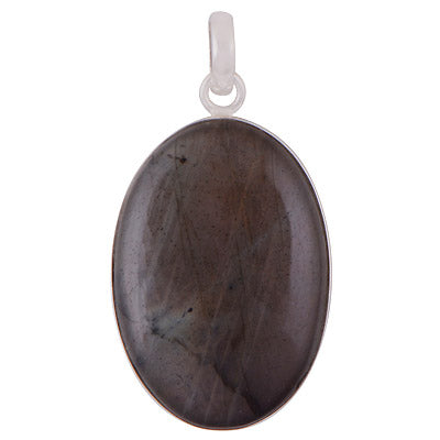 Stunning Gemstone Labradorite Oval Shape 925 Sterling Solid Silver Pendant - R101060-477