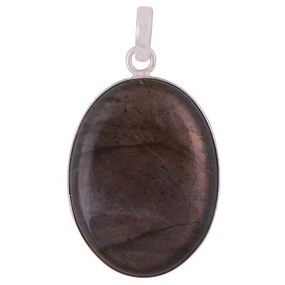 Stunning Gemstone Labradorite Oval Shape 925 Sterling Solid Silver Pendant - R101060-478