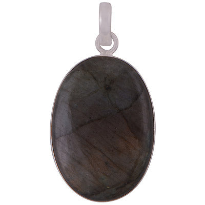 Stunning Gemstone Labradorite Oval Shape 925 Sterling Solid Silver Pendant - R101060-479