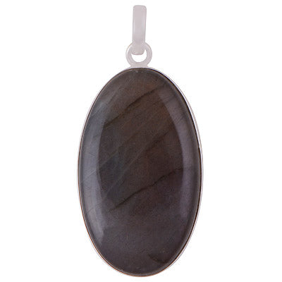 Stunning Gemstone Labradorite Oval Shape 925 Sterling Solid Silver Pendant - R101060-488