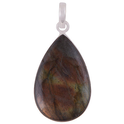 Stunning Gemstone Labradorite Pear Shape 925 Sterling Solid Silver Pendant - R101060-490