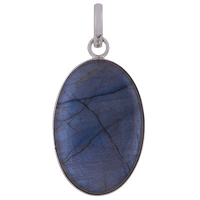 Stunning Gemstone Labradorite Oval Shape 925 Sterling Solid Silver Pendant - R101060-522