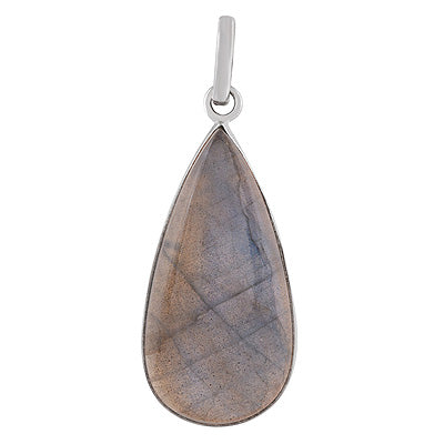 Stunning Gemstone Labradorite Pair Shape 925 Sterling Solid Silver Pendant - R101060-523
