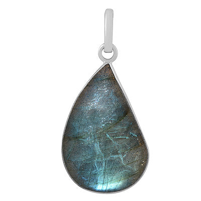 Stunning Gemstone Labradorite Fancy Shape 925 Sterling Solid Silver Pendant - R101060-532