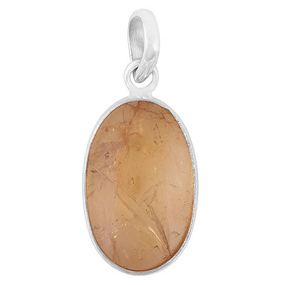 Beautiful Gemstone Citrine Oval Shape 925 Sterling Solid Silver Pendant - R101077-52