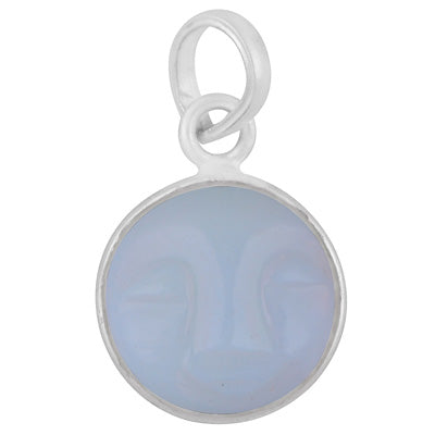 Beautifully Face Carved Bezel Fire Opal Round Shape 925 Sterling Solid Silver Pendant - R101091-15