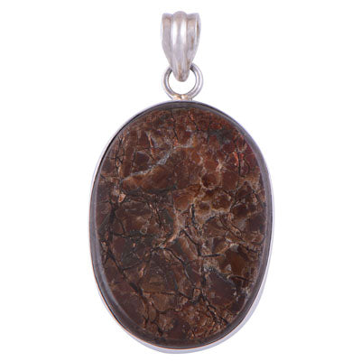 Ammolite Opal 925 Sterling Silver Pendant - R101110-2