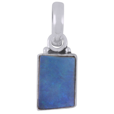 Beautifully Seated Gemstone Australian Opal Doublet Fancy Shape 925 Sterling Solid Silver Pendant - R101112-32