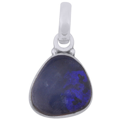 Beautifully Seated Gemstone Australian Opal Doublet Fancy Shape 925 Sterling Solid Silver Pendant - R101112-42