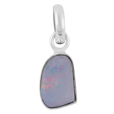 Beautifully Seated Gemstone Australian Opal Doublet Fancy Shape 925 Sterling Solid Silver Pendant - R101112-49