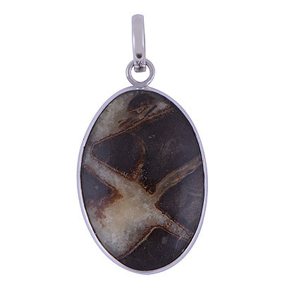 Septarian 925 Sterling Silver Pendant - R101121-19