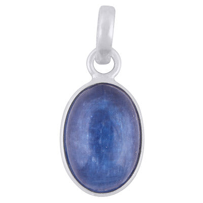 Classic Bezel Frame Around Kyanite Oval Shape 925 Sterling Solid Silver Pendant - R101145-60