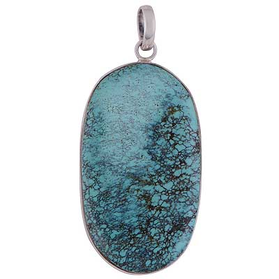 Turquoise 925 Sterling Silver Pendant - R101148-108
