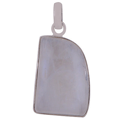 Gorgeous Plain Rainbow Moonstone Fancy Shape 925 Sterling Solid Silver Pendant - R101149-689