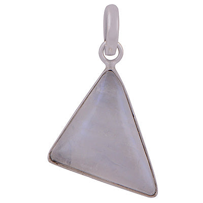 Gorgeous Plain Rainbow Moonstone Fancy Shape 925 Sterling Solid Silver Pendant - R101149-710