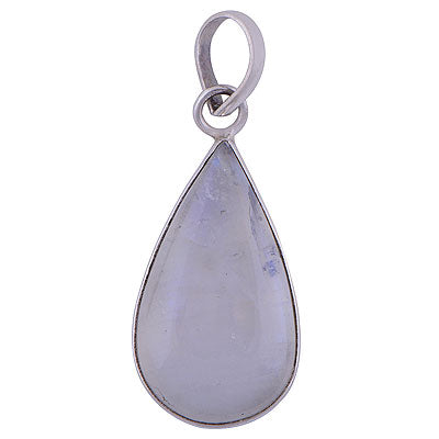 Gorgeous Plain Blue Fire Rainbow Moonstone Pear Shape 925 Sterling Solid Silver Pendants - R101149-767