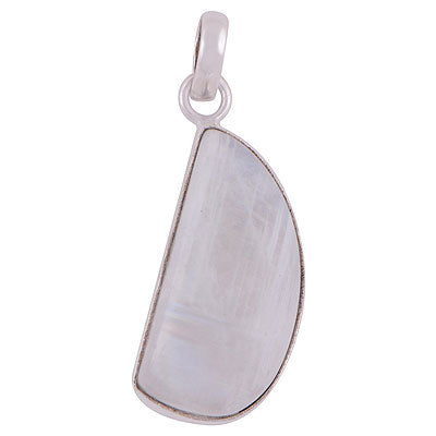 Gorgeous Plain Blue Fire Rainbow Moonstone Fancy Shape 925 Sterling Solid Silver Pendants - R101149-775