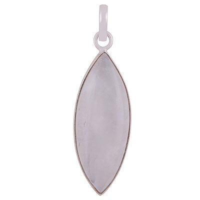 Gorgeous Plain Rainbow Moonstone Marquise Shape 925 Sterling Solid Silver Pendant - R101149-817