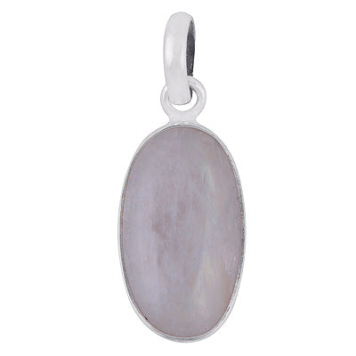 Gorgeous Plain Rainbow Moonstone Oval Shape 925 Sterling Solid Silver Pendants - R101149-822