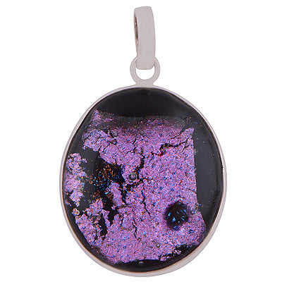 Dichroic Glass 925 Sterling Silver Pendant - R101155-45