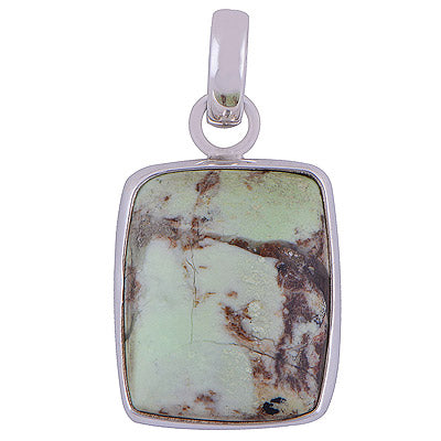 Lemon Chrysoprase 925 Sterling Silver Pendant - R101184-51