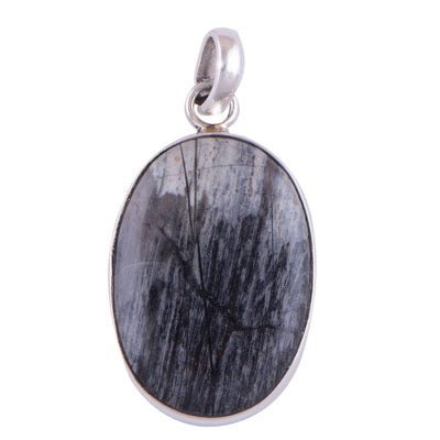 Black Cola Jasper 925 Sterling Silver Pendant - R101217-85