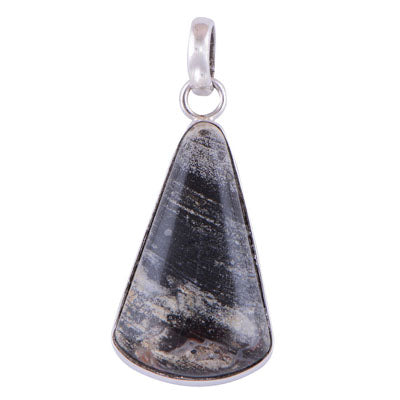 Black Cola Jasper 925 Sterling Silver Pendant - R101217-88