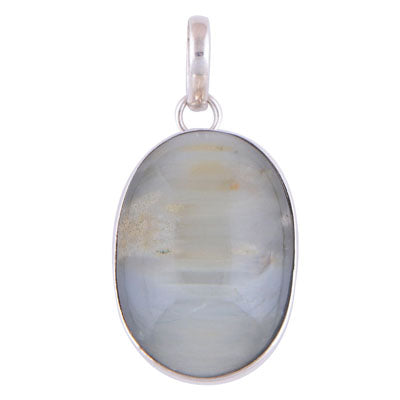 Cats Eye (Lehsunia) 925 Sterling Silver Pendant - R101240-10