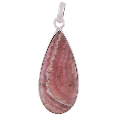 Stunning Plain Rhodochrosite Pear Shape 925 Sterling Solid Silver Pendant - R101284-89