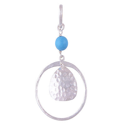 Turquoise 925 Sterling Silver Pendant - R101371-1