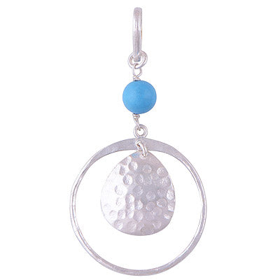 Turquoise 925 Sterling Silver Pendant - R101372-1