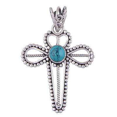 Turquoise 925 Sterling Silver Pendant - R101408-7