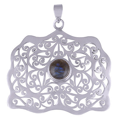 Labradorite 925 Sterling Silver Pendant - R101421-4