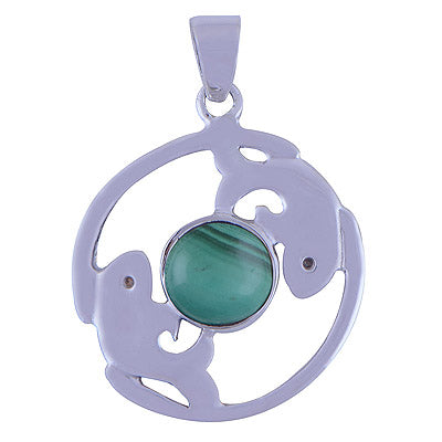 Malachite 925 Sterling Silver Pendant - R101422-19