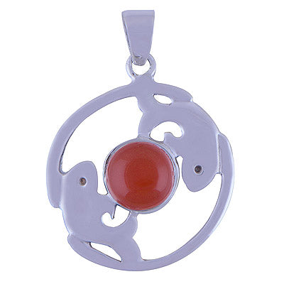 Carnelian 925 Sterling Silver Pendant - R101422-9