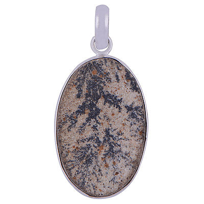 German Dendrite 925 Sterling Silver Pendant - R101469-83