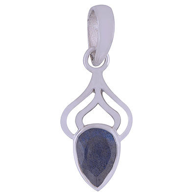 Beautifully Designed Labradorite Pear Shape 925 Sterling Solid Silver Pendant - R101486-16
