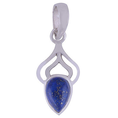 Beautifully Designed Lapis Pear Shape 925 Sterling Solid Silver Pendant - R101486-6