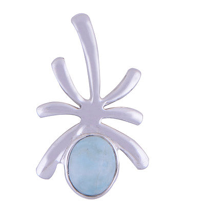 Larimar 925 Sterling Silver Pendant - R101493-1