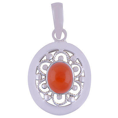 Carnelian 925 Sterling Silver Pendant - R101494-20